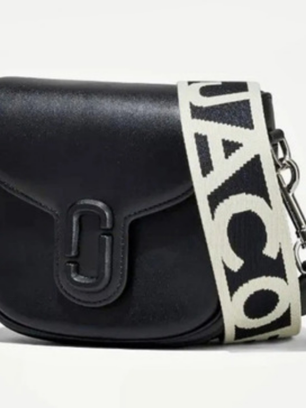 Marc Jacobs The Leather Cure Bag Black & White Crossbody Bag